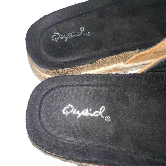 Qupid Espadrilles Everyday Black Tan Sandals Women’s Size 6 - Picture 8 of 10